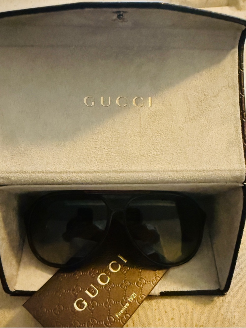 Gucci Women's Aviator Sunglasses in Tortoiseshell and Brown Gradient - Picture 2 of 6